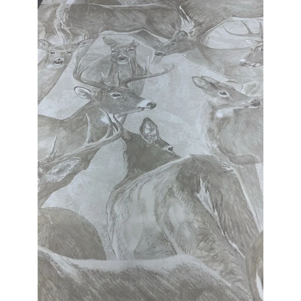 Seabrook Deer Buck Doe Wallpaper HG554, 20.5” X 11yds